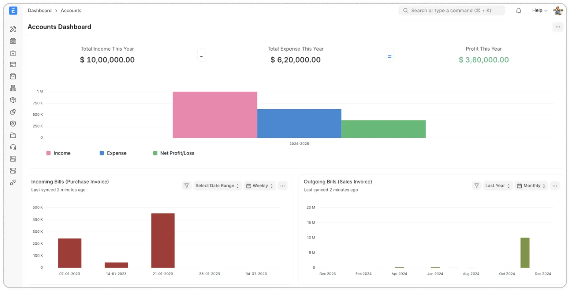 Finance & Accounting Dashboard